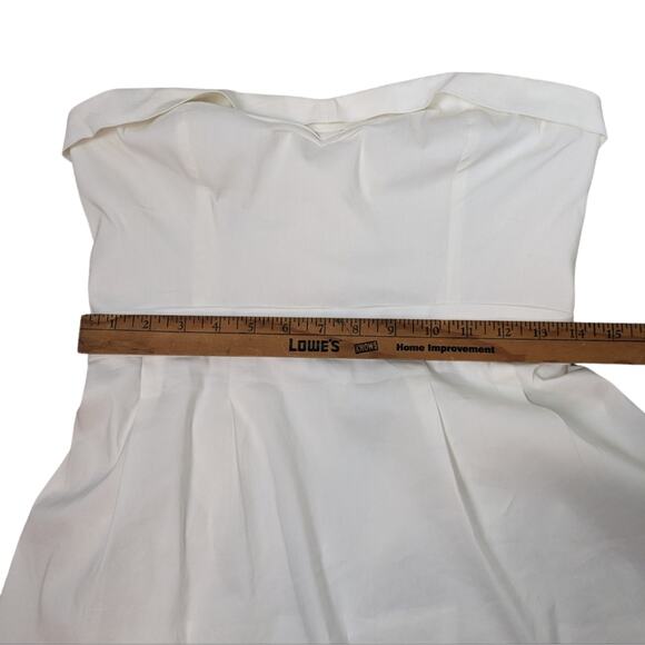 BCBGMaxAzria Annika White Strapless Dress 10 Bridal Y2K - Picture 6 of 11